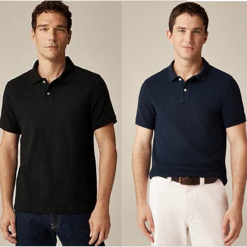 Set of 2 J.Crew Classic Piqué Polo Shirt - Medium TALL